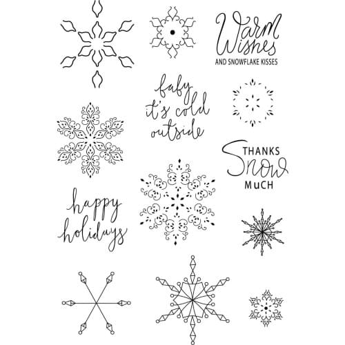 Snowflake stamp Clear Stamp for Scrapbooking Transparent Silicone Rubber DIY Photo Album Decor A153