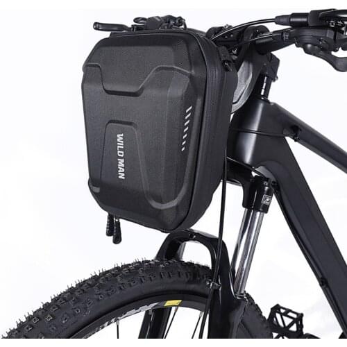 WILD MAN Quick Release 3L Hard Shell Rainproof Scooter Storage Bag for Kick Scooters Folding Bike Kick Board Handlebar Bag MTB
