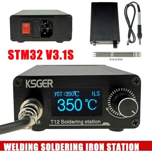 For KSGER T12 STM32 V3.1S Welding Soldering Iron Station OLED Handle Electric Tool Electric Soldering Irons 24V 5A AC 100-240V