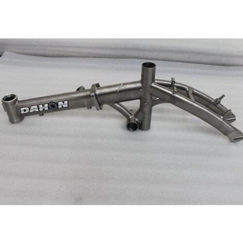 Titanium small wheel bike frame, brand titanium bike frame of folding, cheapest titanium fold bike frame from CN