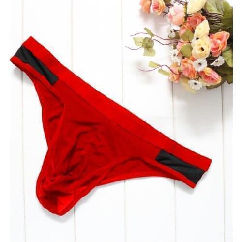 Mens Underwear Passion Gauze Man Thong Ultrathin Sexy Convex Design Hunk Appeal Underwear Pants T Back Briefs Jockstrap