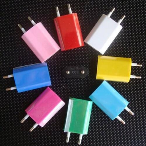 200pcs/lot High Quality White EU USB Wall Home Charger AC Adapter EU Plug EU Usb Charger for Iphone Cell Phone