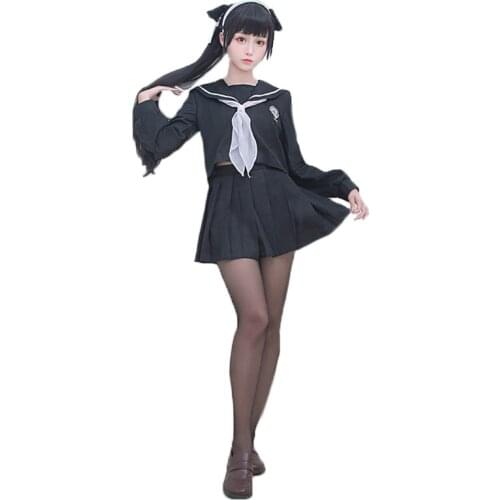 Game Azur Lane Cosplay IJN Takao JK Costume Women Halloween Azur Lane Cosplay Costume IJN Atago JK Uniform gift ears socks 11