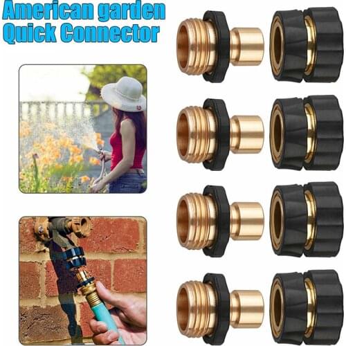 1 Pair/4 Pairs/8 Pairs Tap Adapter Universal Garden Hose Quick Connect Set 3/4 Inch Thread ALI88
