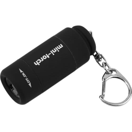 1pcs Portable Mini Keychain Pocket Torch USB Rechargeable Light Flashlight Lamp 0.5W 25Lm Multicolor Mini-Torch