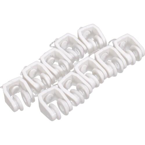 10pcs Curtain Track Glider Drape Rail Runner Gliding For Basement