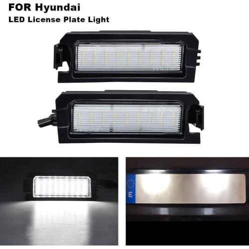 2Pcs/Set LED Number License Plate Lamp Light for Hyundai i30 PD PDE Fastback N PD Elantra GT Sonata Veloster Kia Rio Niro Cadenz