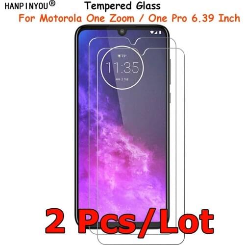 2 Pcs/Lot For Motorola One Zoom / One Pro 6.39" Tempered Glass Screen Protector Ultra Thin Explosion-proof Protective Film