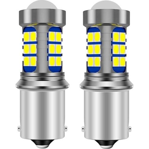 2pcs New 1156 BA15S 7506 P21W R5W Super Bright 3030 LED Car Tail Brake Light Turn Signal Bulb Auto Reverse Lamp Red White Yellow