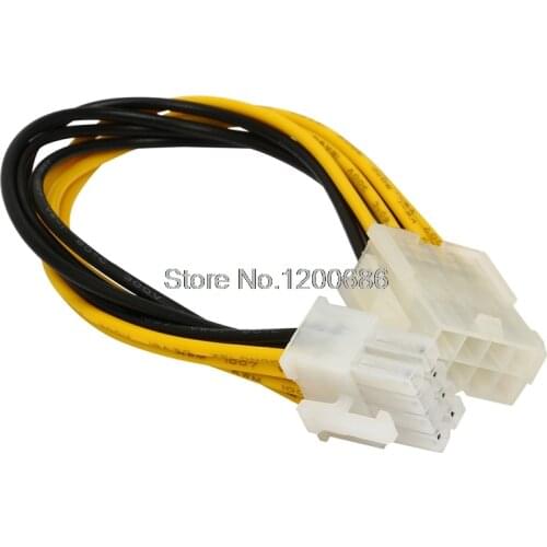 20cm 18AWG Tinned Copper UL1007 Wire 12V Power Supply Molex 8-pin Motherboard/CPU Internal Power Extension Cable wire harness