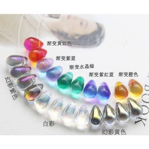 6*9MM 10Pcs Mixed Colors Teardrop Water Drop Czech Crystal Glass Beads For Women Bracelet Necklace Jewelry Accessories Making