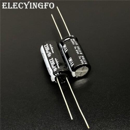 5pcs/50pcs 2200uF 16V NICHICON VY Series 10x20mm Wide Temperature Range 16V2200uF Aluminum Electrolytic Capacitor