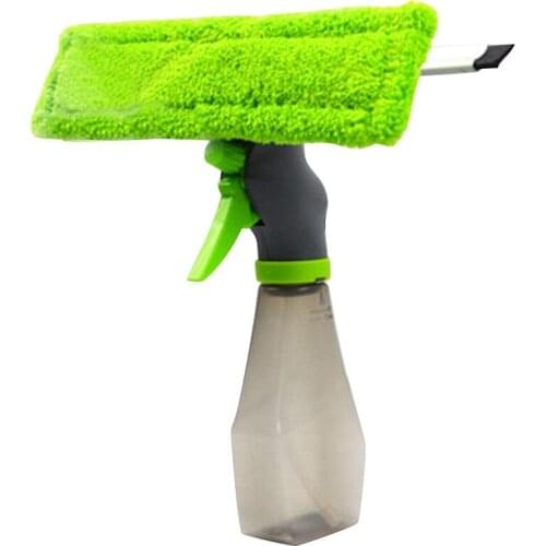 Car Wiper, 3 in 1 Double-Sided Water Spray Glass Cleaner Car Wash Wiper, Window Cleaner Spray Bottle Wiper Squeegee Microfibre C