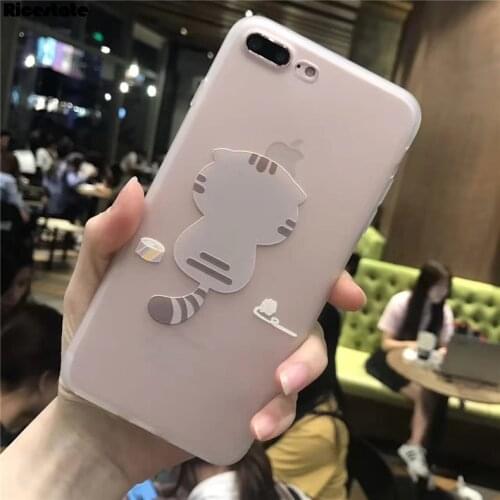 Ricestate Case on For iPhone 6 6s Plus X XR XS MAX XS Cartoon Phone Cases Soft TPU Cute Cartoon Cover Coque