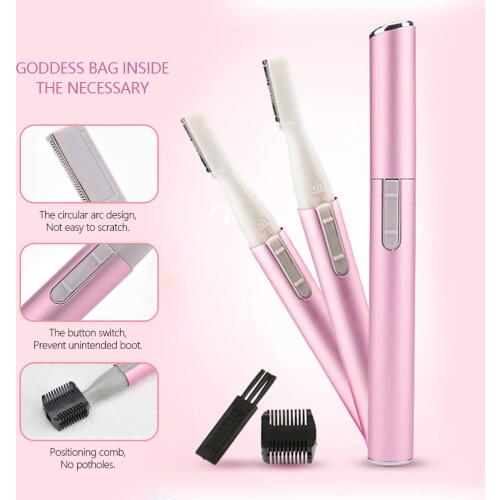 Electric Eyebrow Trimmer Eye Brow Epilator Facial Hair Remover Body Shaver Razors Precision Blade Portable Makeup Tools