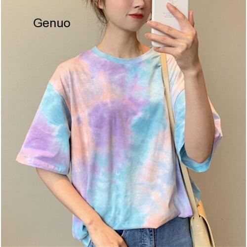 Womens t Shirt Summer Short Sleeve Female T-Shirts Casual Tee Tops O-Neck Loose Ladies Girls Tshirt Harajuku Women Tops