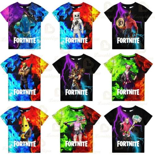 Short Sleeve Tees Coat Fortnite Battle Royale Hero Victory Crow 3d T-shirt Tees Boys Girls Kids Tshirt Teen Clothes