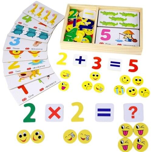 Hot Sale Kids Teaching Logarithmic Matching Digital Games Gifts Montessori Educational Wooden Toys for Children Math Toys