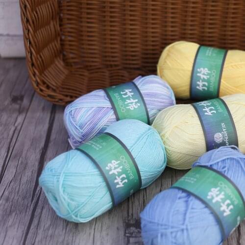 10pcsFree Shipping 50g/Ball Soft Smooth Bamboo Yarn Cotton Yarn Modal Yarn Baby Yarn Chuxian Yarn For Hand Knitting Crocheting A