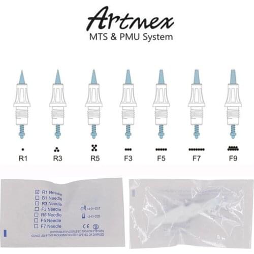 50pcs Artmex v8 v6 v3 PMU needles Cartridge semi Permanent makeup Makeup R1 R3 R5 F5 F7 Cartridge Needdles Cartuchos