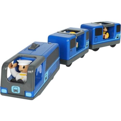 Railway Train Toys Locomotive Magnetically Connected Electric Small Train Magnetic Rail Toy For Wooden Track Kids Present
