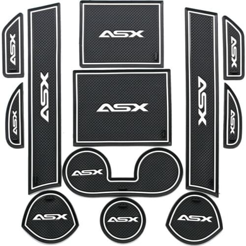 For Mitsubishi ASX 2013 - 2016 Door Slot Pad Car Anti Slip Mats 3D Rubber Mat Cup Cushion Dust mat Gate Slot Mat Car Accessories