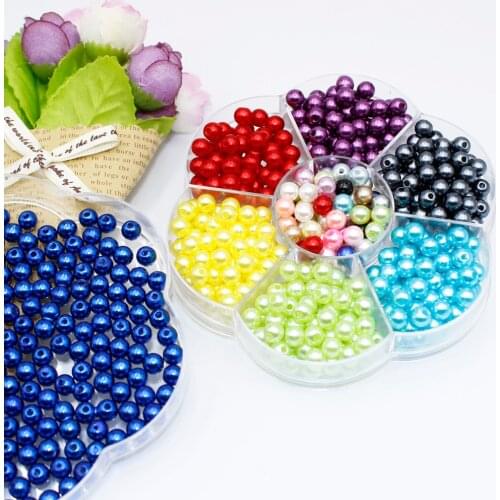 With Hole ABS Imitation Pearl Beads 3/4/5/6/8/10mm Round Plastic Loose Spacer Beads for DIY Jewelry Making Findings Wholesale