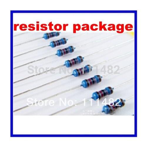 21 value 2100pcs 1/4W resistor package 1%,21 kinds of commonly resistance resistor kit