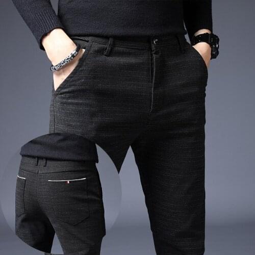 2019 New Autumn and Winter New Casual Pants Mens Slim Cotton and Linen Straight Straight Wild Summer Pants Mens Long Pants