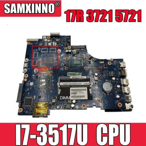 Original Laptop motherboard For DELL Inspiron 17R 3721 5721 Mainboard CN-0WTY0Y 0WTY0Y LA-9102P CPU I7-3517U