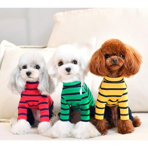 Pet dog pajamas Teddy Chihuahua small dog spring and autumn summer four-legged thin cotton breathable dog one-piece pet clothing
