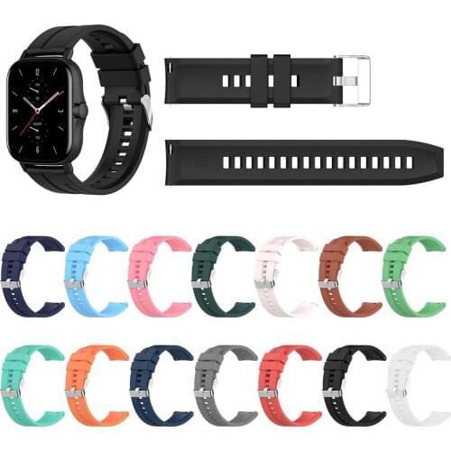 Waterproof Silicone Watch Strap Belt For Huami Amazfit GTS 2e/GTS2/GTS2mini Adjustable Soft Comfortable Waistband Replacement