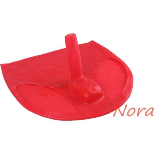 Rubber Latex Men Sexy Panties Lingerie Latex Exotic Briefs with front condom one slice seamless