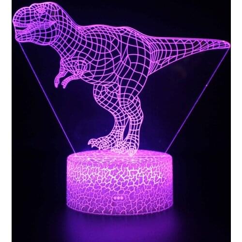 Animal Dinosaur 3d LED llusion Table Lamp Acrylic USB Colorful Bluetooth Speaker Night Light for Kids Gift home Decor