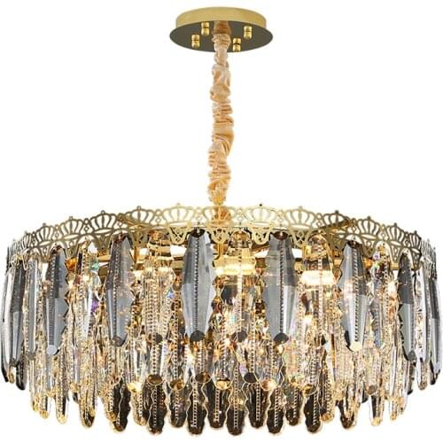 Modern Living Room Crystal Lamp New Bedroom Living Room Dining Table Luxury Hotel Stainless Steel Decorative Lighting Chandelier