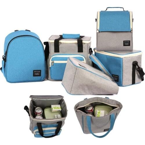 Cooler Bags Waterproof Refrigerator Bag Portable Zipper Thermal Oxford Lunch Bags For Women Convenient Lunch Box Tote Food Box