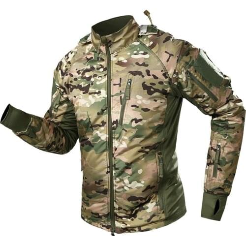 Outdoors Mens Waterproof Military Tactical Jacket Men Warm Windbreaker Bomber Jacket Camouflage Hooded Coat Army chaqueta hombre