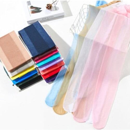 Japanese Sexy Girl Anti Hook Transparent Candy Color Stockings Ultra Thin Bottoming Pantyhose Women Wholesale