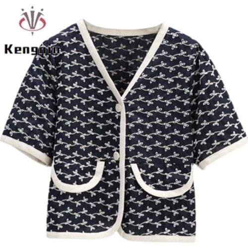 2021 Summer Autumn Womens Jackets French Style Loose Oversized Tops Puff Sleeve V-Neck Ladies Outerwear Female Clothing KE1665