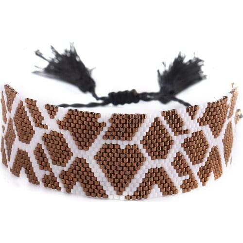 BLUESTAR Leopard Grain MIYUKI Bead Bracelet Fashion Women Pulseras Mujer Moda Handmade Woven Jewelry