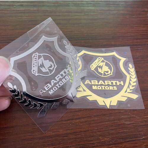 For fiat ABARTH 500 6cm*5.5cm Badge Nickel Metal Car Emblem Thin Decal Sticker Window body sticker Car Styling