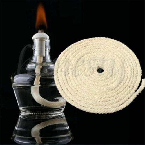 1M Long Round Cotton Wick Burner For Oil Kerosene Alcohol Lamp Torch Wine Bottle