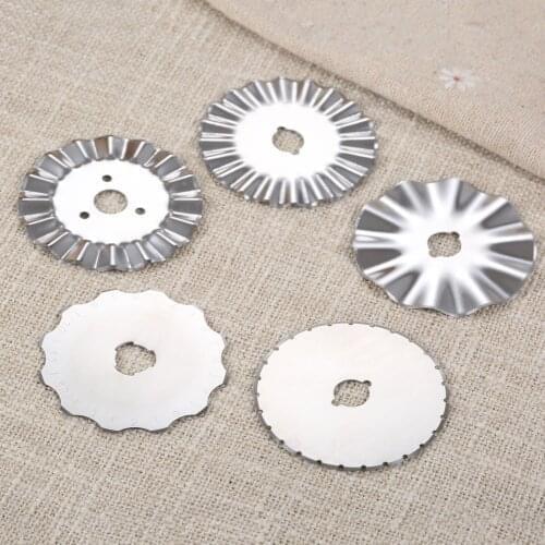 1pc Rotary Cutter Blade Replacement Steel Gear Circular/Wave/Skip Knife Quilt/Cut Tool fits for Paper/Leather/Cloth/Vinyl 45mm