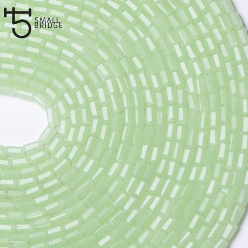 2*4mm Polished Czech Glass Beads Jewelry Opal Women Accessories Diy Bracelet Facted Long Cube Beads for Jewelry Making Y024