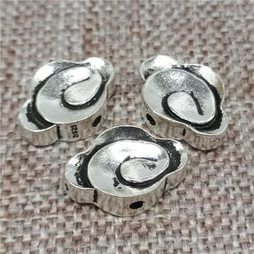 925 Sterling Silver Cloud Beads Swirl Spiral Spacers for Bracelet Necklace