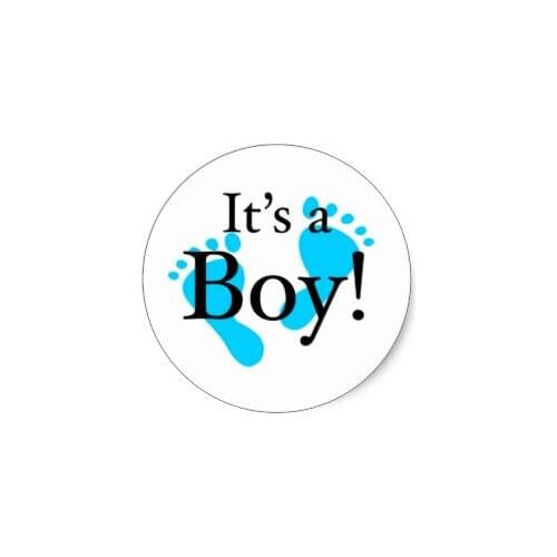 3.8m Its a Boy - Baby, Newborn, Celebration Classic Round Sticker