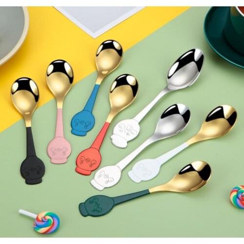 304 Stainless Steel Cartoon Kindergarten Childrens Soup Spoon Household Rice Spoon