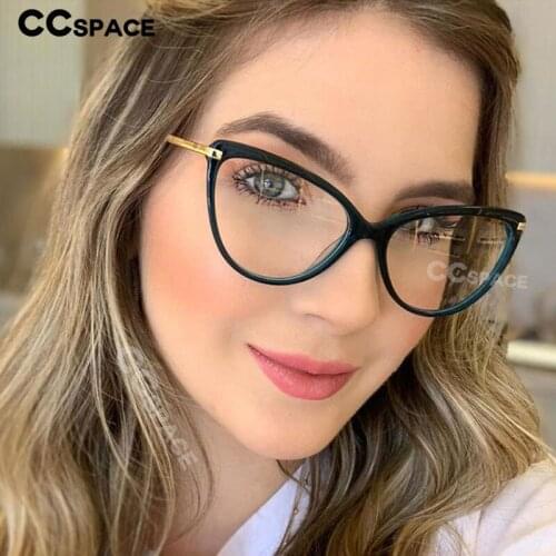 45963 Plastic Titanium Retro Cat Eye Glasses Frames Men Women Optical Fashion Computer Glasses