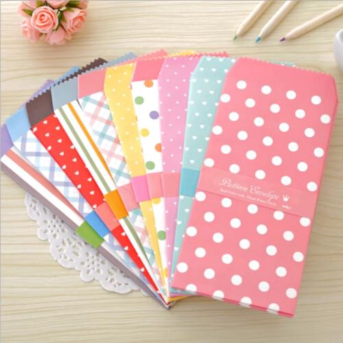 5pcs Colorful Envelope Small Gift Craft Envelopes Classical Mini Paper Window Envelopes Wedding Invitation Envelope