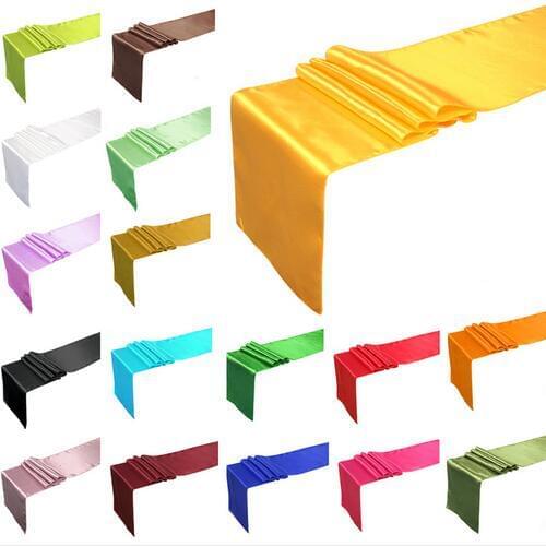 Satin Table Runner 30cm by 275cm 50PCS Free Shipping wedding hotel party fashion use